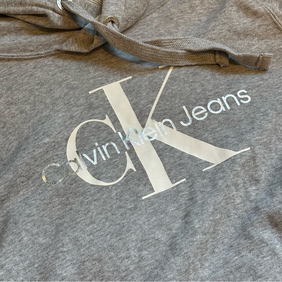 Calvin Klein Metallic Monogram Logo Sweatshirt Dress - Picture 5 of 6